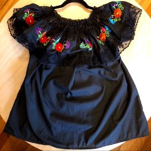 SOLD Embroidered traditional Womens Mexican shirt.